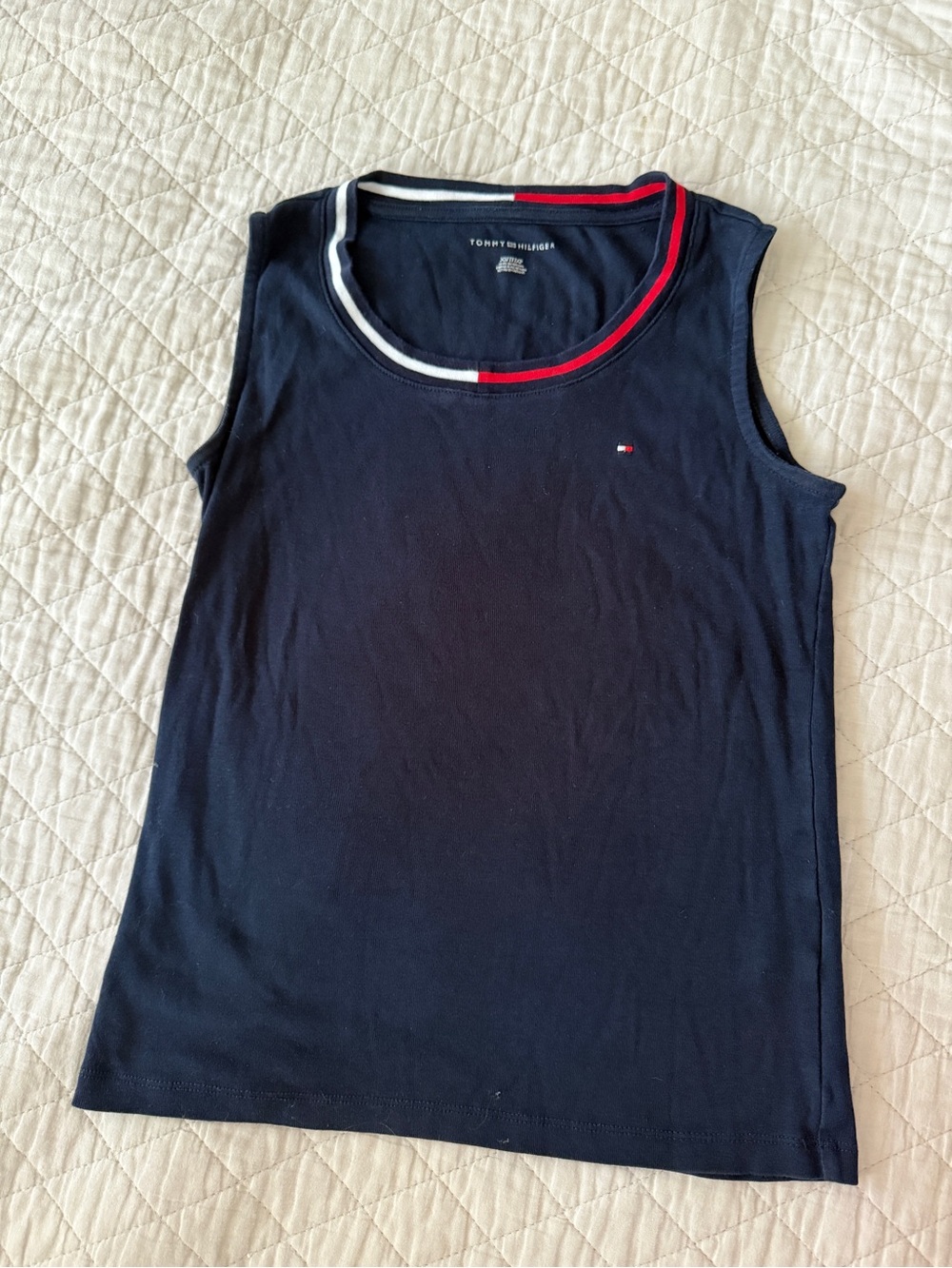 Tommy Hilfiger Navy Tank with Red & White Trim